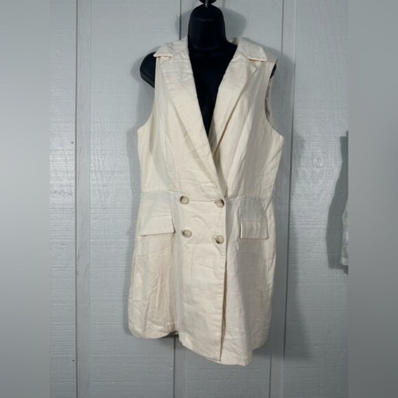 STEVE MADDENParis Double Breasted Blazer Sleeveless Romper Size XL NWT - Picture 2 of 9